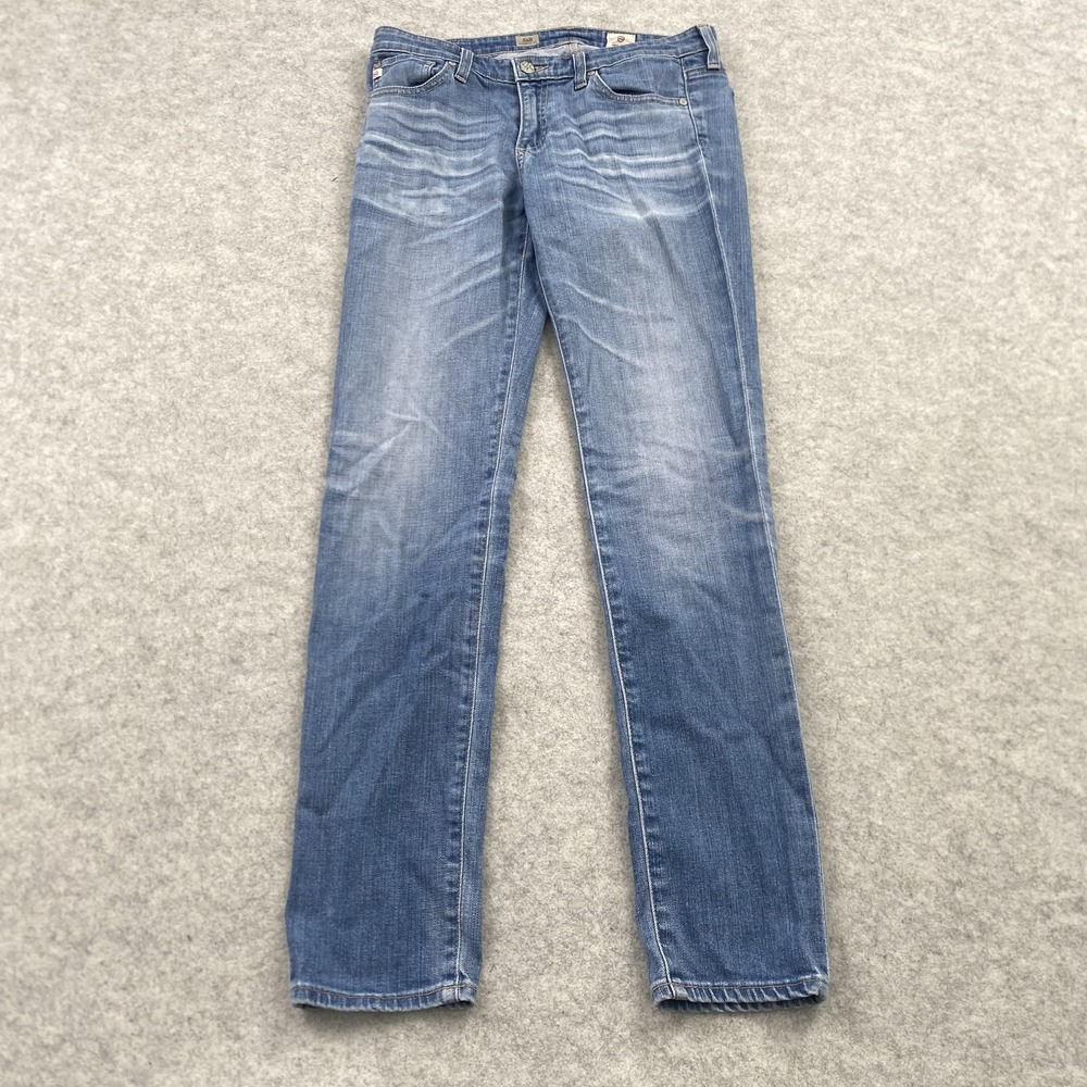 AG Adriano Goldschmied Stilt Cigarette Leg Jeans Womens 28 (30x30) Blue *STAIN*